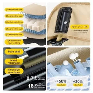 【LePinBang】Kerusi Camping Lipat 150KG | Outdoor Foldable Camping Chair Pro | 150 公斤可折叠Fishing露营椅 - Image 2