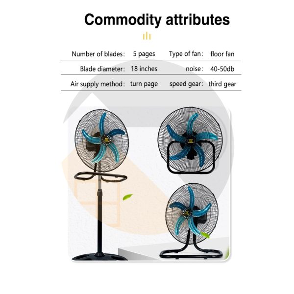 【LePinBang】18“ Kipas Industri 3in1 | Stand Wall Table Fan | 工业风扇三用型 - Image 4