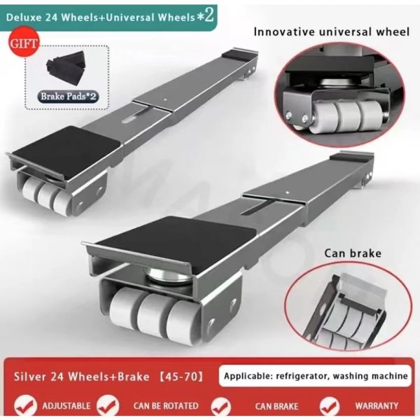 【LePinBang】500KGAdjustable TapakMesinBasuhBolehLaras Fridge Base Stand with Roller |移动式冰箱洗衣机托架 - Image 3