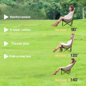 【LePinBang】Kerusi Camping Lipat 150KG | Outdoor Foldable Camping Chair Pro | 150 公斤可折叠Fishing露营椅 - Image 3