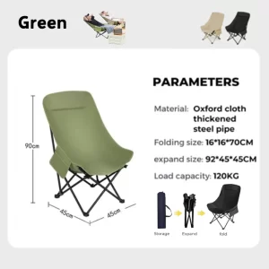 【LePinBang】Kerusi Camping Lipat 150KG | Outdoor Foldable Camping Chair Pro | 150 公斤可折叠Fishing露营椅 - Image 8
