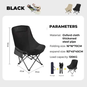 【LePinBang】Kerusi Camping Lipat 150KG | Outdoor Foldable Camping Chair Pro | 150 公斤可折叠Fishing露营椅 - Image 9