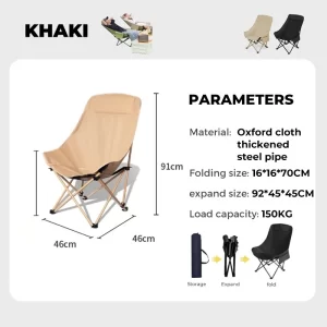 【LePinBang】Kerusi Camping Lipat 150KG | Outdoor Foldable Camping Chair Pro | 150 公斤可折叠Fishing露营椅 - Image 10