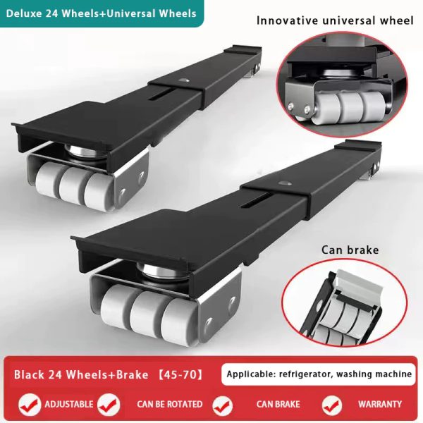 【LePinBang】500KGAdjustable TapakMesinBasuhBolehLaras Fridge Base Stand with Roller |移动式冰箱洗衣机托架 - Image 5