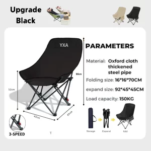 【LePinBang】Kerusi Camping Lipat 150KG | Outdoor Foldable Camping Chair Pro | 150 公斤可折叠Fishing露营椅 - Image 11