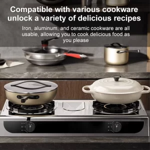 【LePinBang】Dapur Gas 2 Kepala Stainless Steel Gas Stove 4200W 大火力🔥Titanium Alloy 强火省气 自动熄火 - Image 6