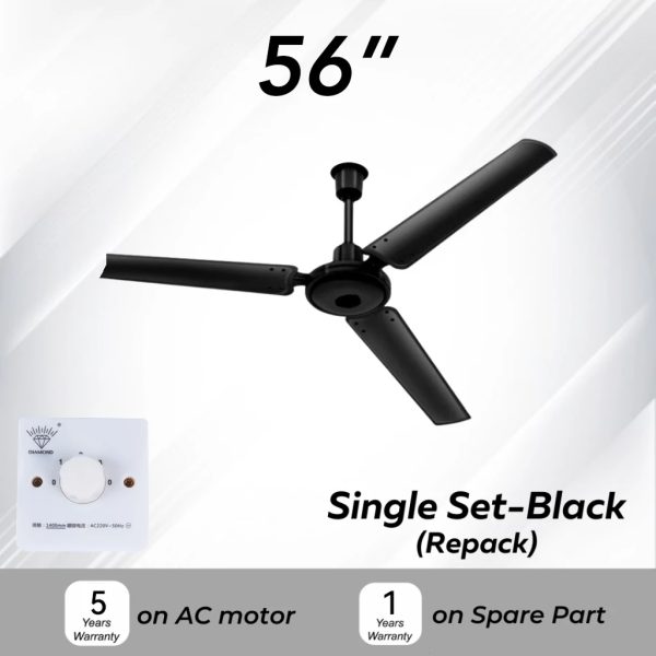 【LePinBang】56” Ceiling Fan Stainless Steel | 3/5 Speed Silent Motor | Kipas Siling Rumah Besar 吊扇 - Image 10