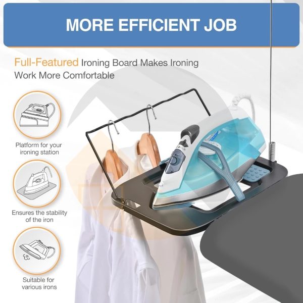【LePinBang】Foldable Ironing Board Papan Seterika Lipat 熨衣板 | 7-speed Ajustable Height 6段可调 - Image 5
