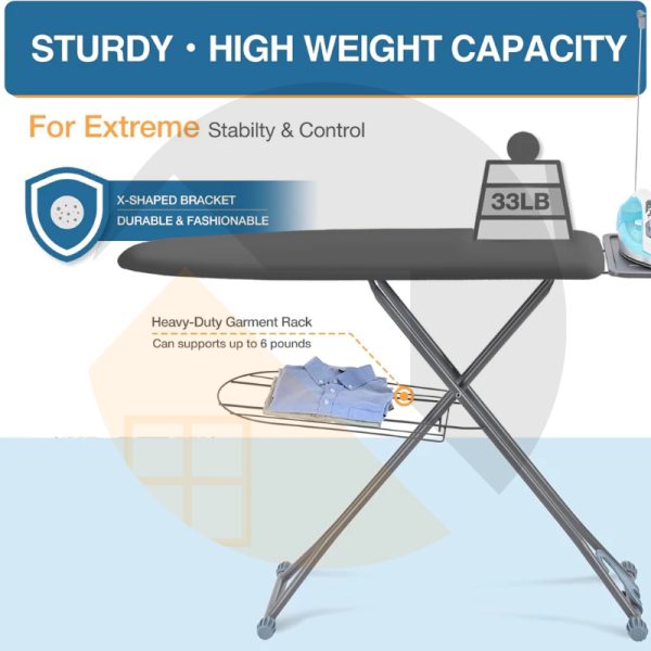 【LePinBang】Foldable Ironing Board Papan Seterika Lipat 熨衣板 | 7-speed Ajustable Height 6段可调 - Image 3