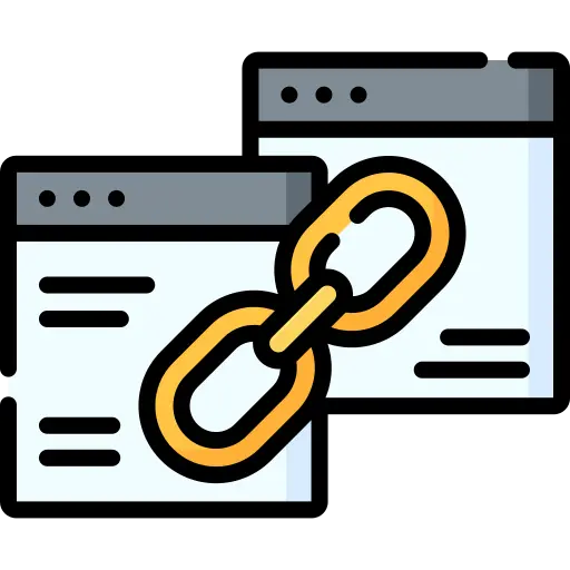 Web link chain icon representing backlinks
