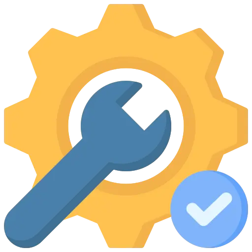 Gear and wrench icon symbolizing website optimization