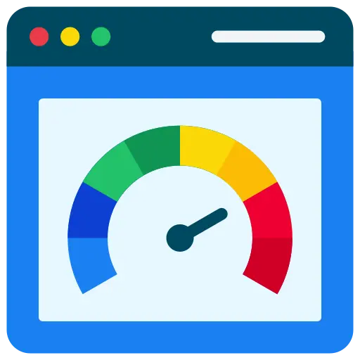 Web performance speed gauge icon