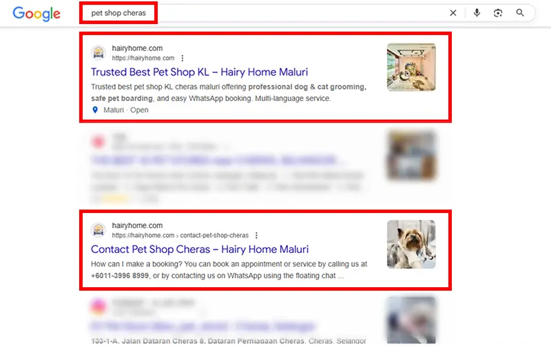 Google rank 1st page