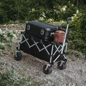 Naturehike Camper Outdoor Camping Picnic Pull Cart Collapsible Folding Wagon Folding Trolley Large Capacity 110L 180L